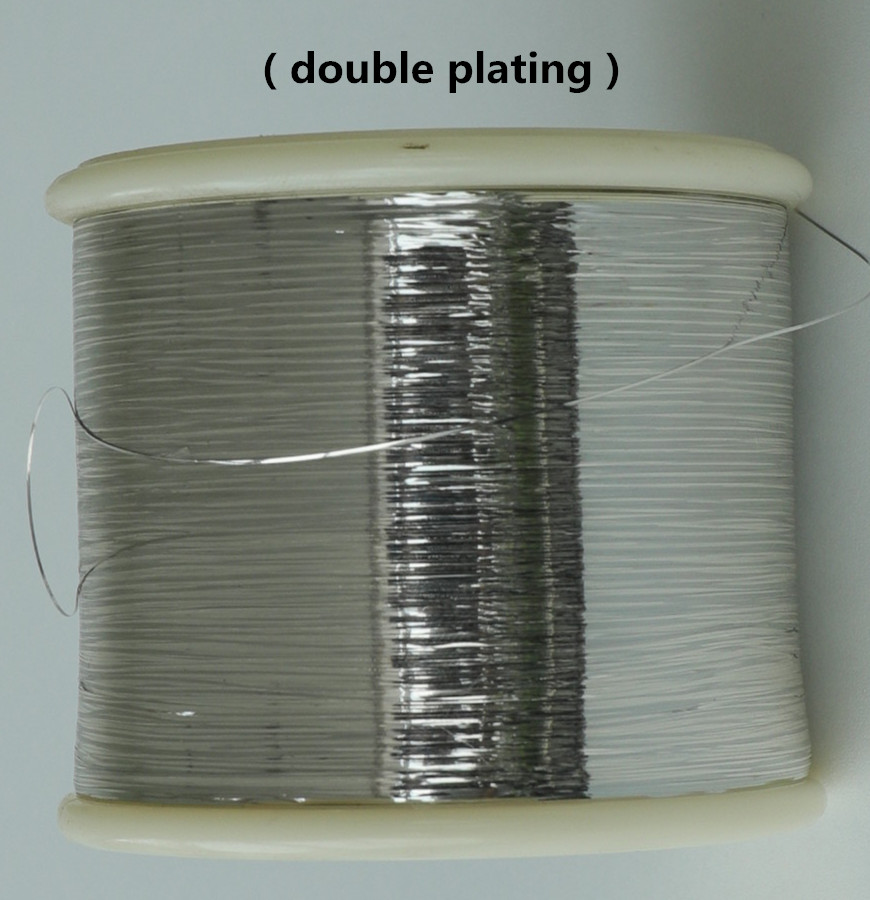 170 grammes de fil plat de type M fil métallique double argent pur