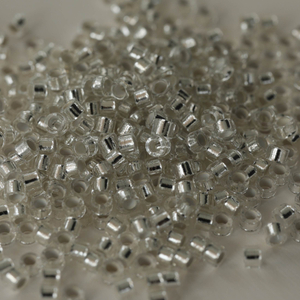 Perles de verre rondes de 2,5 mm Silver-34A pour la broderie